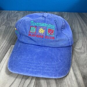 Vintage Ahead Tournament Players Club Hat Cap Blue Golf Strapback Adjustable